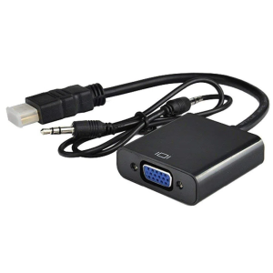 Adaptador Conversor Convertidor Hdmi A Vga Audio Aux Video