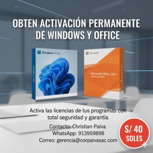 Activación Windows y Office digital